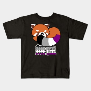 Cute Red Panda Asexual Pride Kids T-Shirt